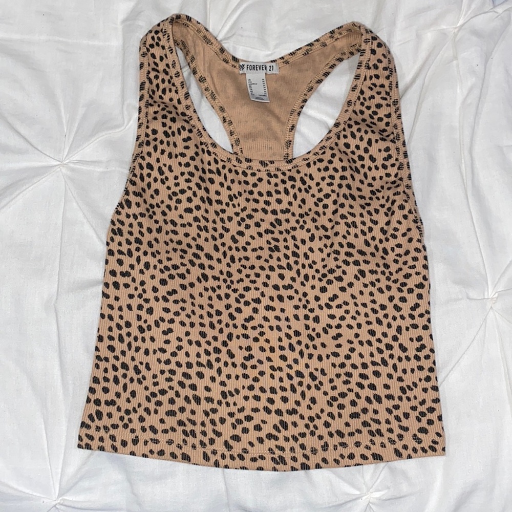 Animal print crop top size M